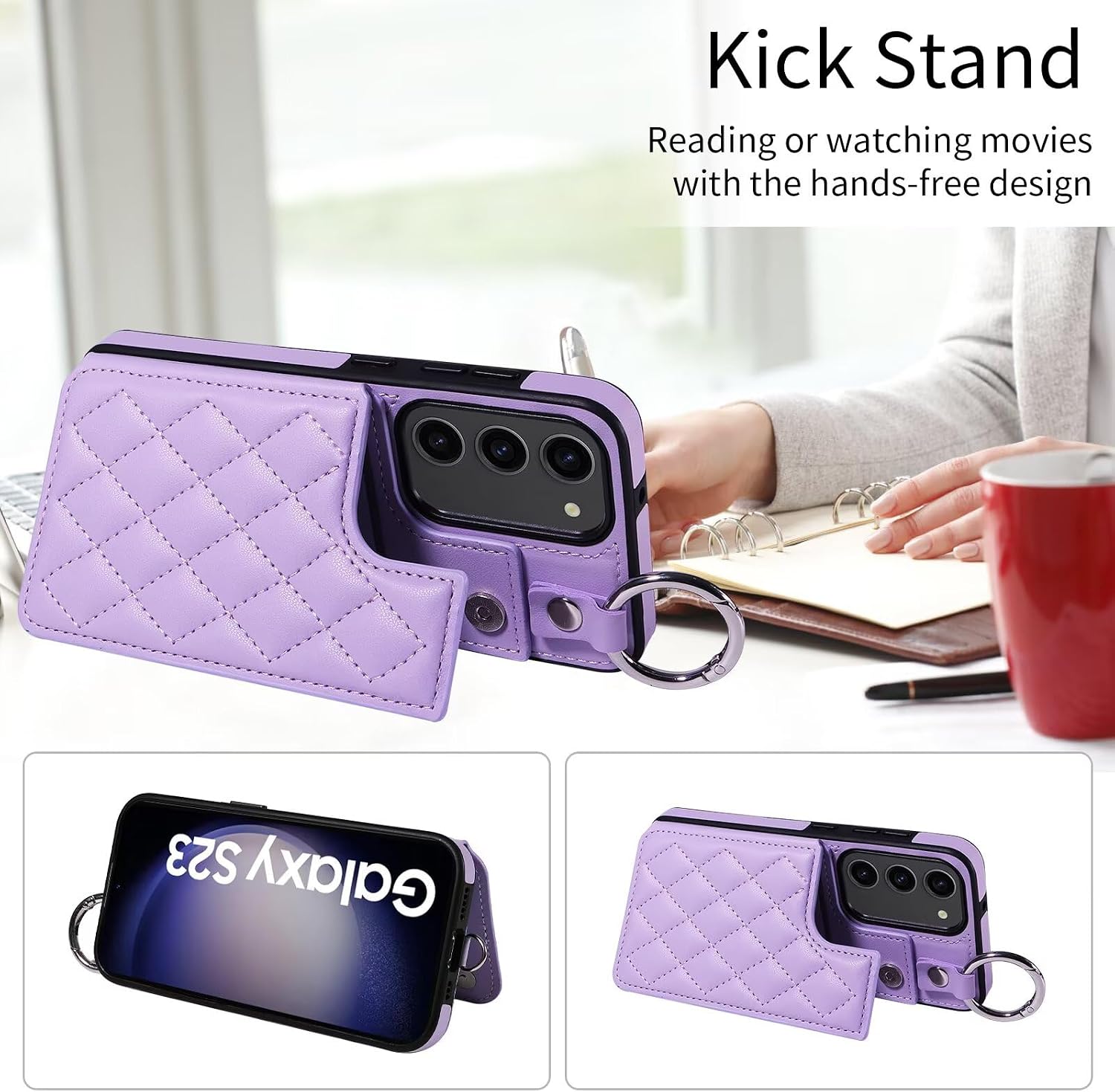Detalle de Galaxy S23 Wallet Case with PU Leather