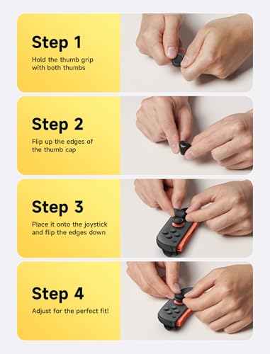 Thumbnail 6 de JSAUX Grips para Nintendo Switch 2: tapones para palancas con agarre mejorado (negro, 3 pares)