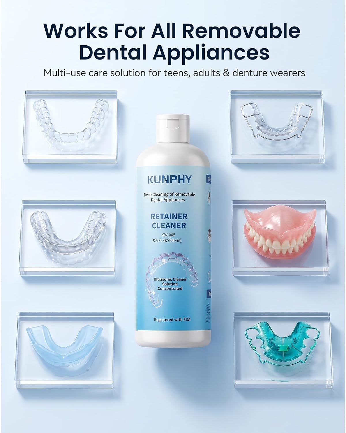 Thumbnail 6 de kunphy SW-005 Ultrasonic Retainer Cleaner Solution, 8.5 oz