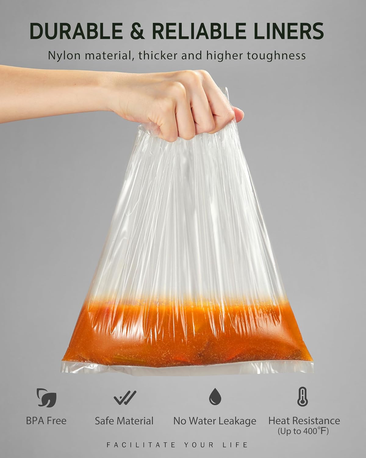Detalle de Syntus Slow Cooker Liners 30 Count 🍲