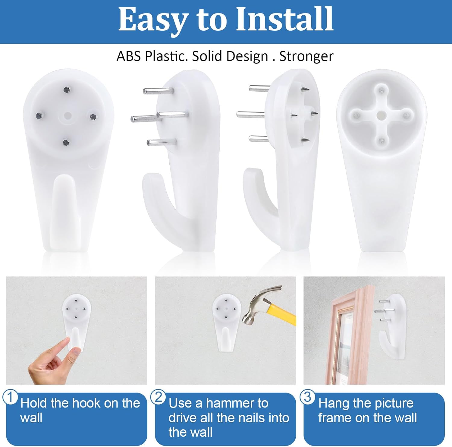 Detalle de Non-Trace Picture Hooks 70pcs hanging kit 🖼