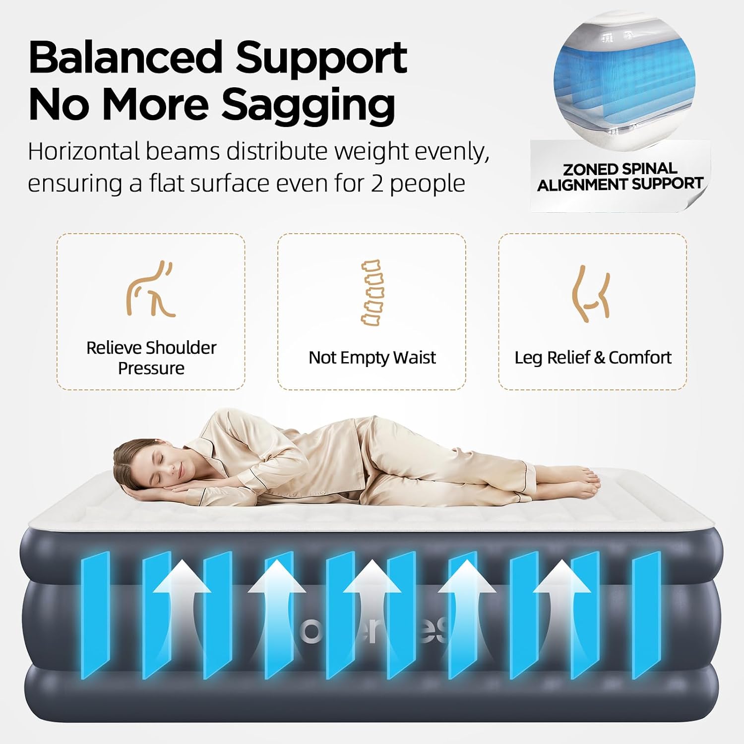 Detalle 1 de Prosenses Twin XL Air Mattress 80-inch