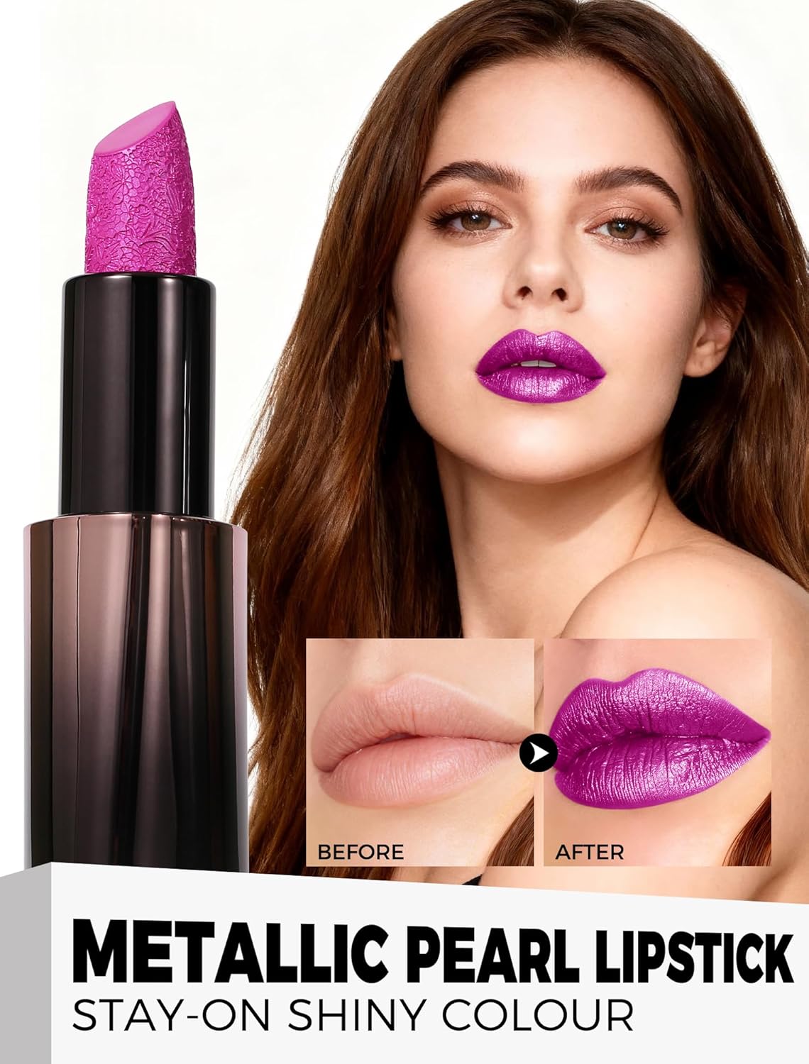 Thumbnail 2 de Anglicolor Glitzer Metallic Lippenstift „04 SUNSET GILDED“ – pflegender, cremiger Satin-Look mit Metallic-Glanz