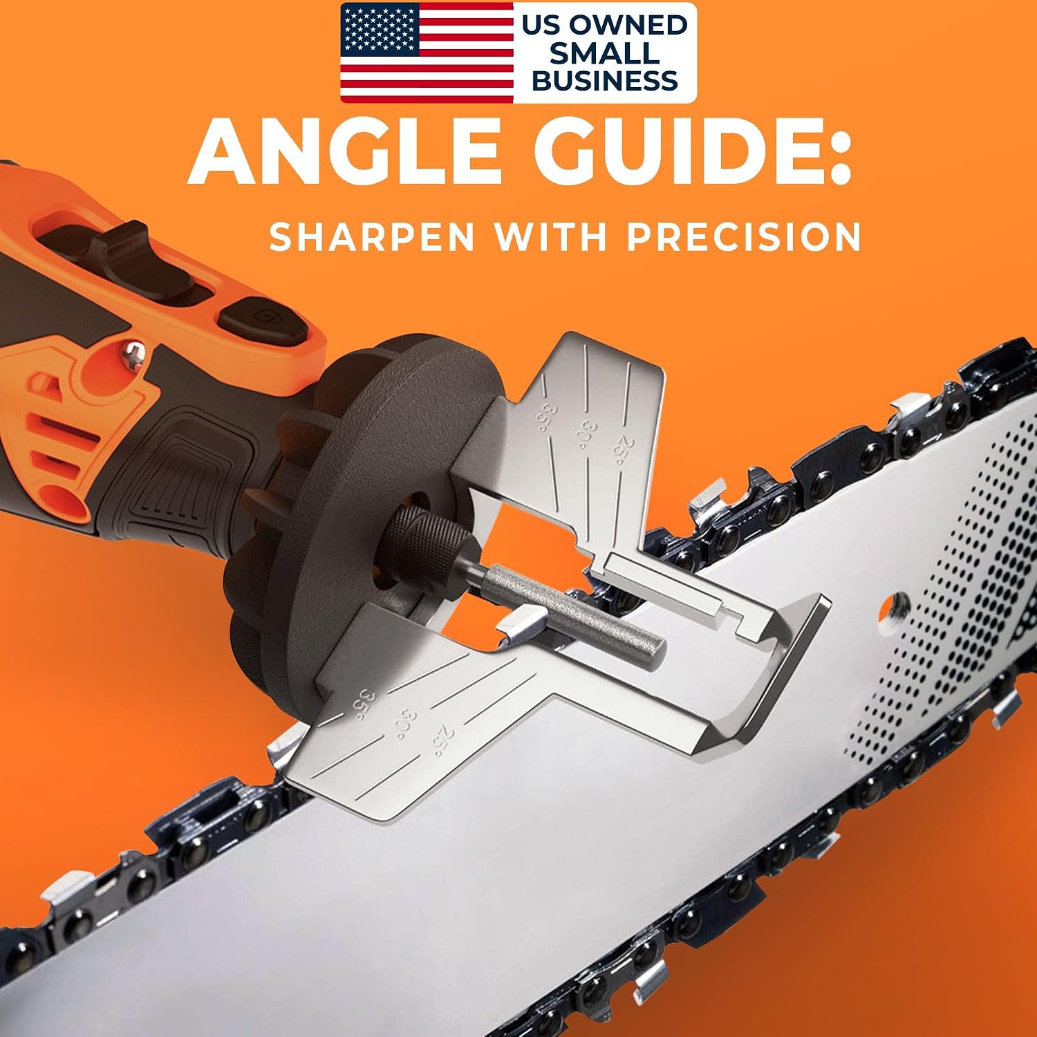 Detalle 2 de Sharp Pebble CS2023 Cordless Chainsaw Sharpener Kit with Angle Guide