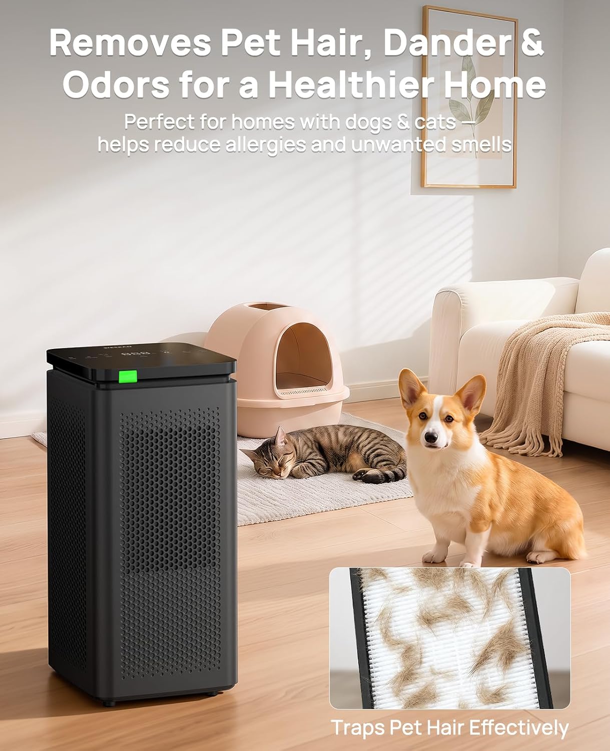 Thumbnail 6 de HEPA Air Purifier, 235 CFM CADR, H13 Filter, PM2.5 Display and Auto Mode