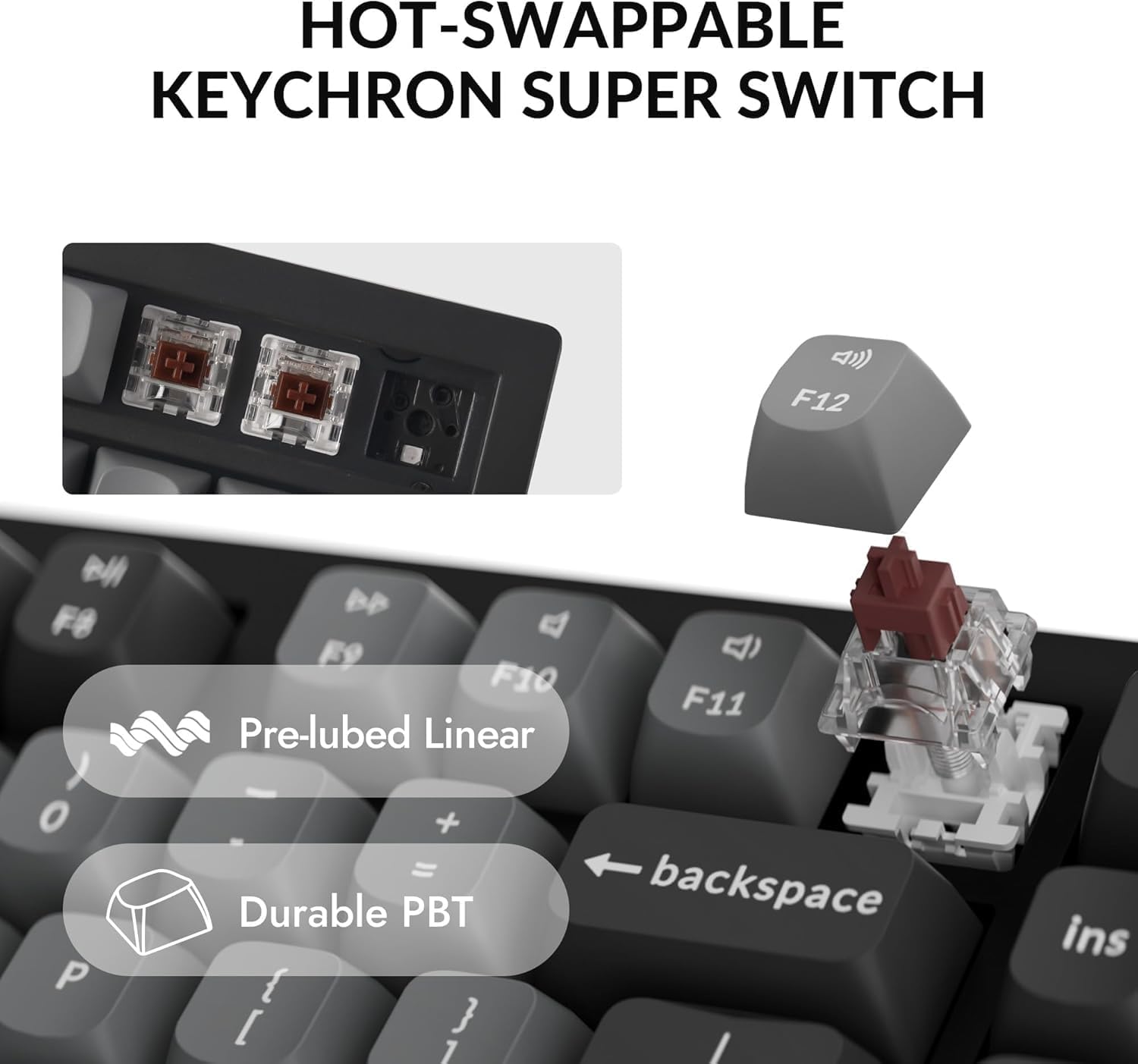 Detalle 2 de Keychron K10 Max Wireless Mechanical Keyboard 1000Hz