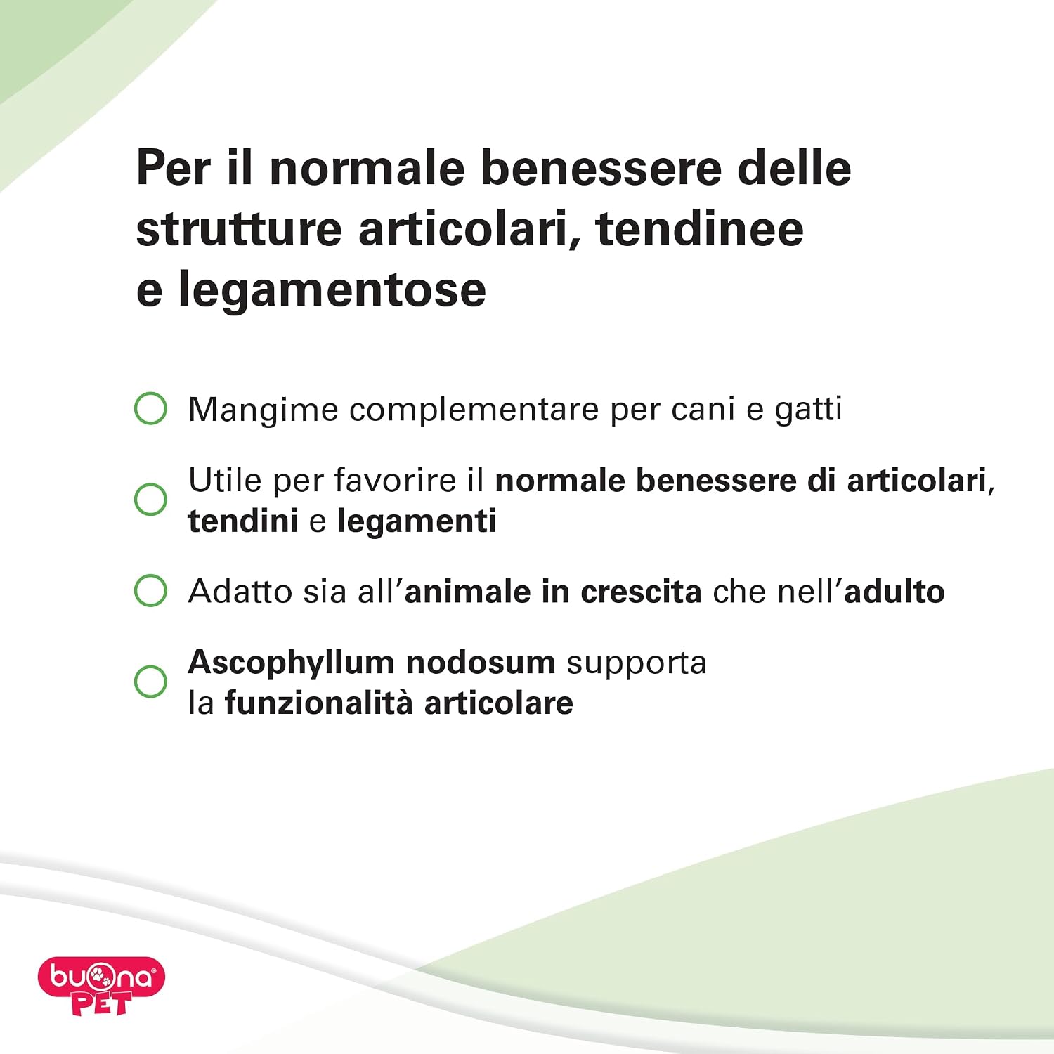 Detalle 2 de Buona Pet Strutturina: Integratore Articolazioni, Tendini e Legamenti per Cani e Gatti