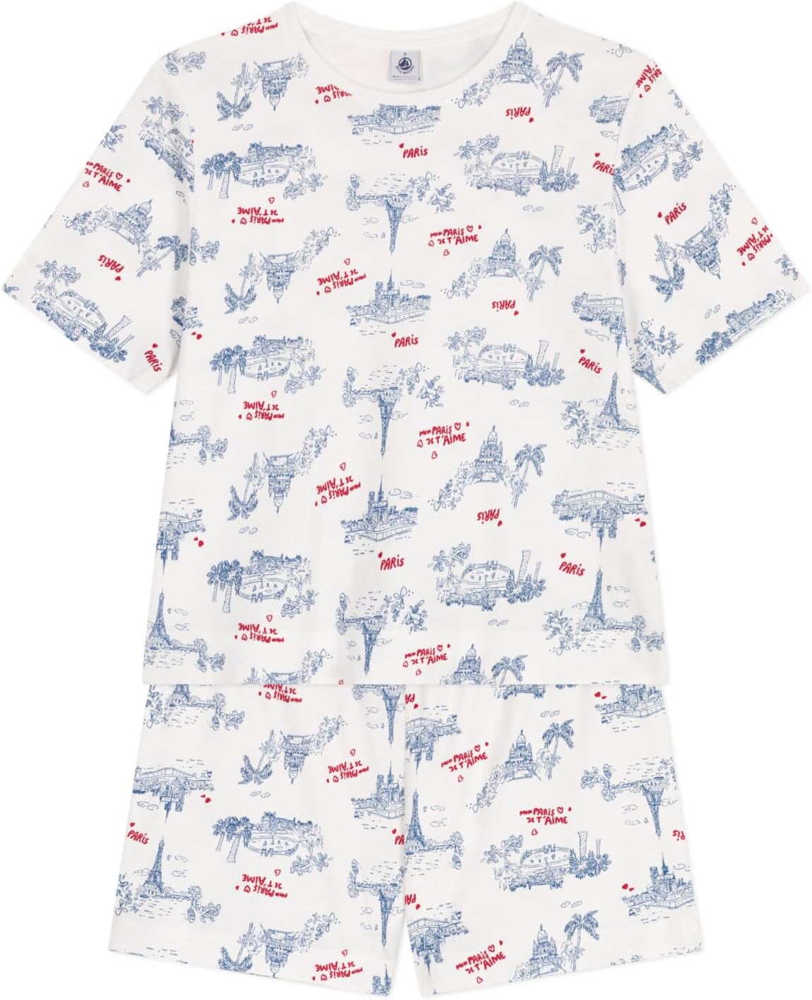 Thumbnail 2 de Petit Bateau Pyjacourt Femme : short en coton imprimé Paris