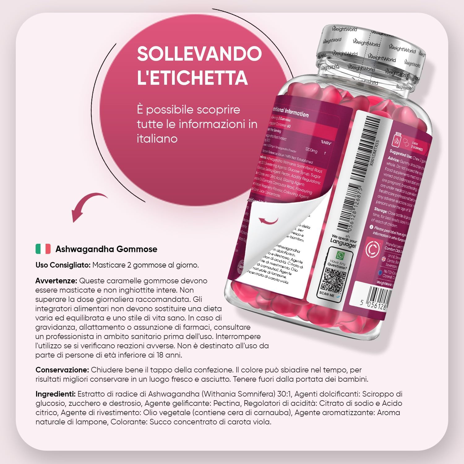 Thumbnail 3 de Ashwagandha Gommose 1200 mg 120 caramelle vegane 🍬