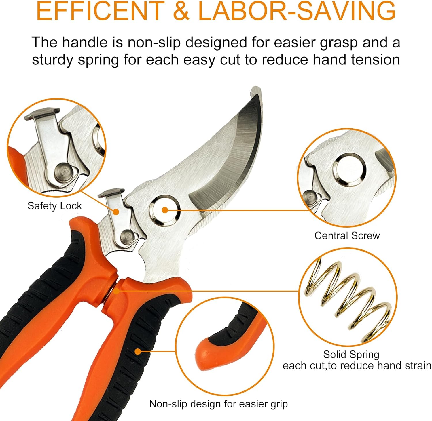 Detalle de Lengnoyp Garden001 Pruning Shears Set with Three Blade Styles and Gloves