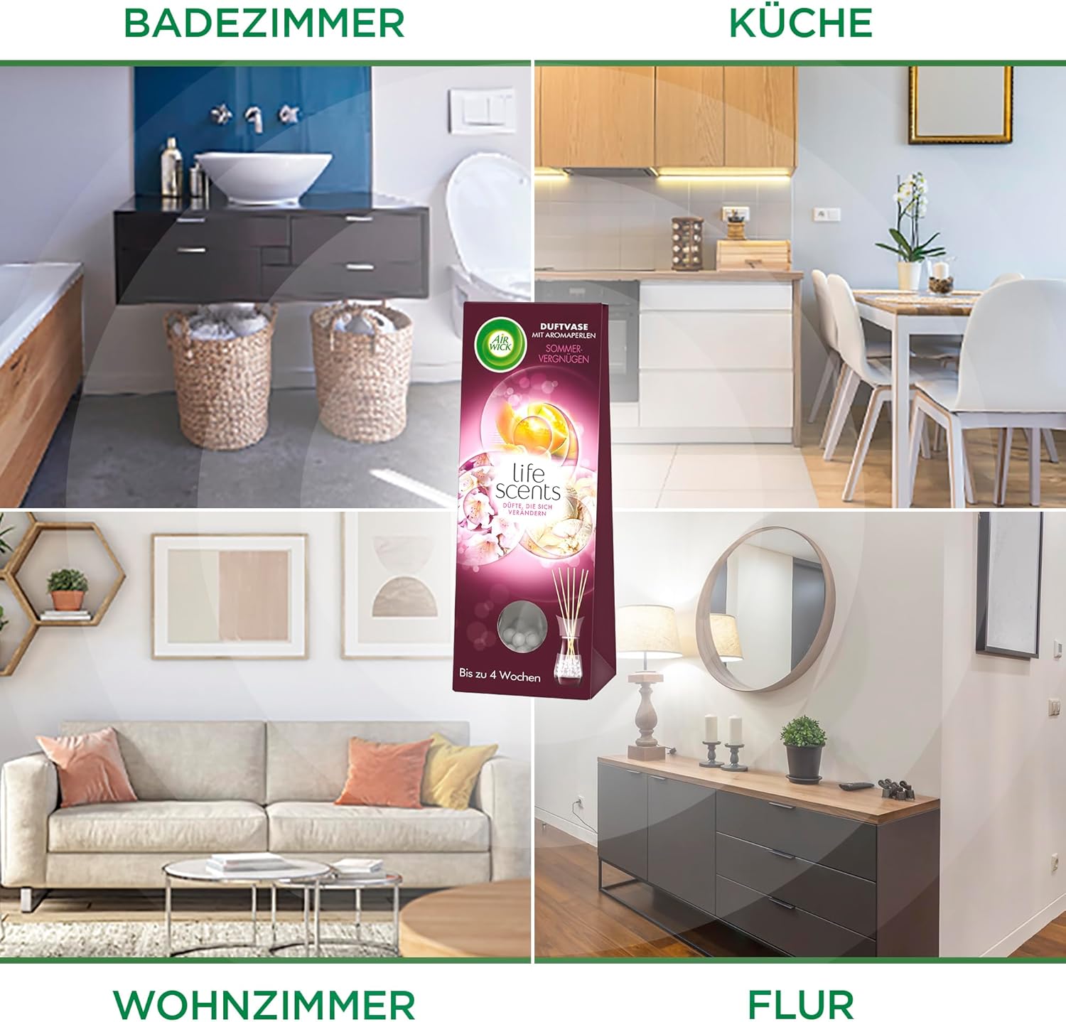Detalle 2 de Air Wick Duftstäbchen – Raumduft Sommervergnügen (1 x 30 ml) für die Wohnung