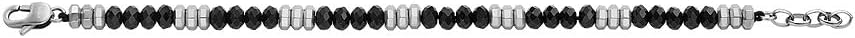 Thumbnail 5 de Bracelet Fossil homme en acier inoxydable à perles et fermeture coulissante