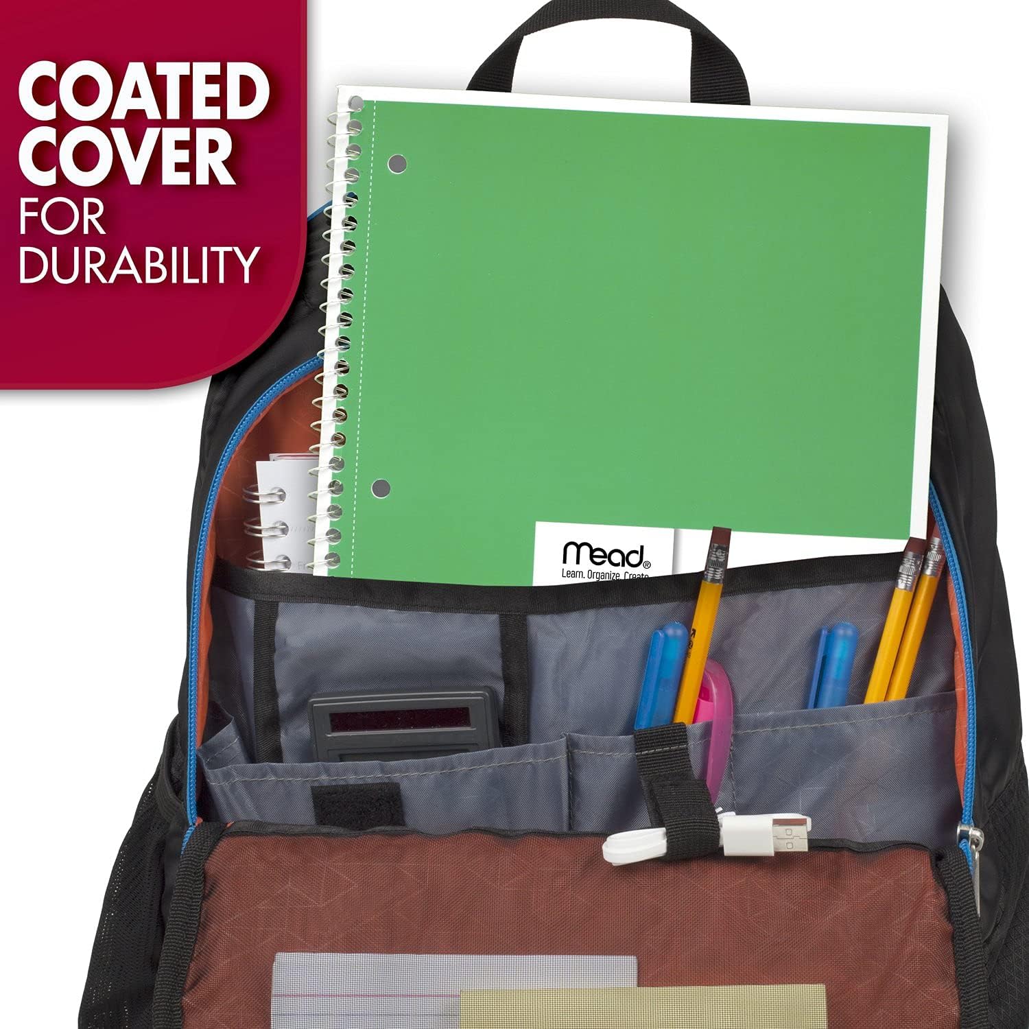 Thumbnail 4 de Mead Spiral Notebook, 24-Pack, 1 Subject, Wide Ruled, 7.5 x 10.5 (70 Sheets each)