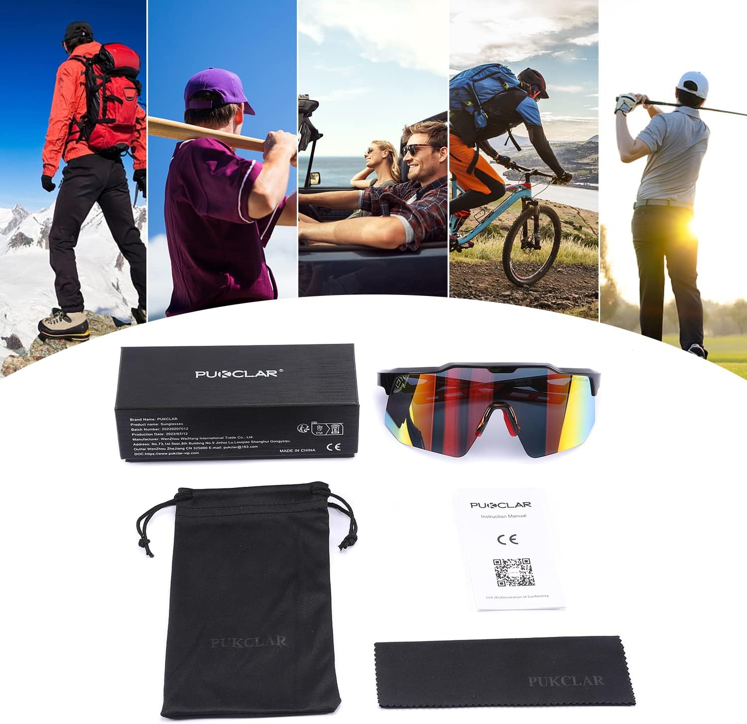 Thumbnail 5 de PUKCLAR cycling sunglasses UV400 TR90