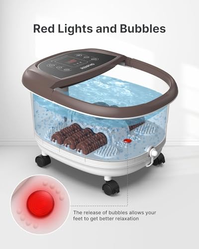 Detalle 2 de Renpho bain de pieds hydromasseur avec chauffage, massage automatique ⚙