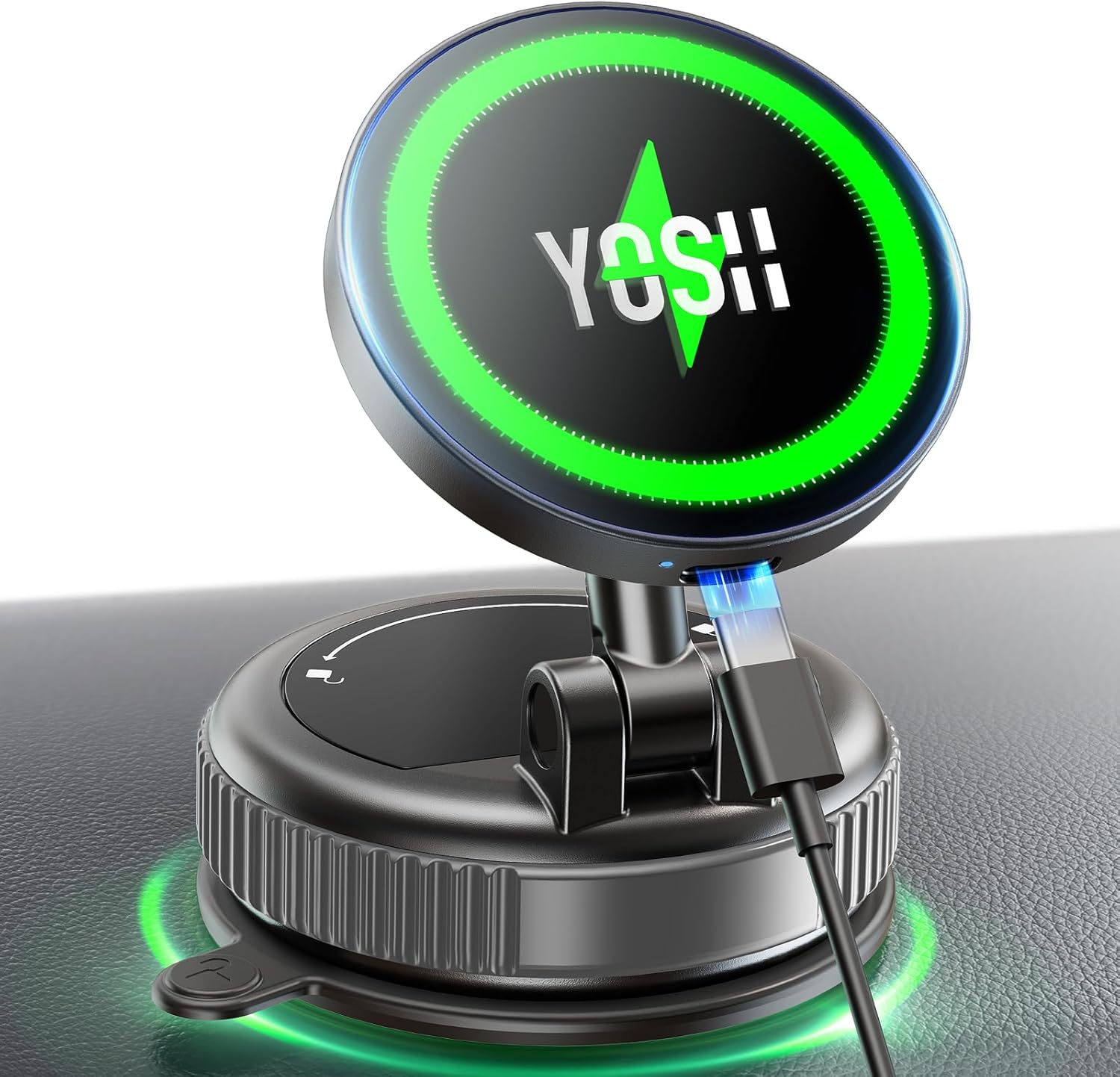 Detalle de YOSH Magsafe Car Mount Charger 15W