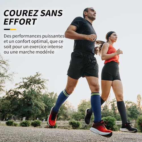 Thumbnail 6 de CAMBIVO Bas de contention 20-30 mmHg — 3 paires, Classe 2, Noir, L-XL (femme et homme)