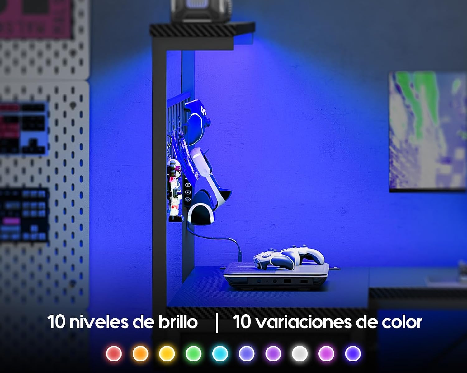 Detalle 1 de Coleshome Escritorio Gaming 130x100 LED