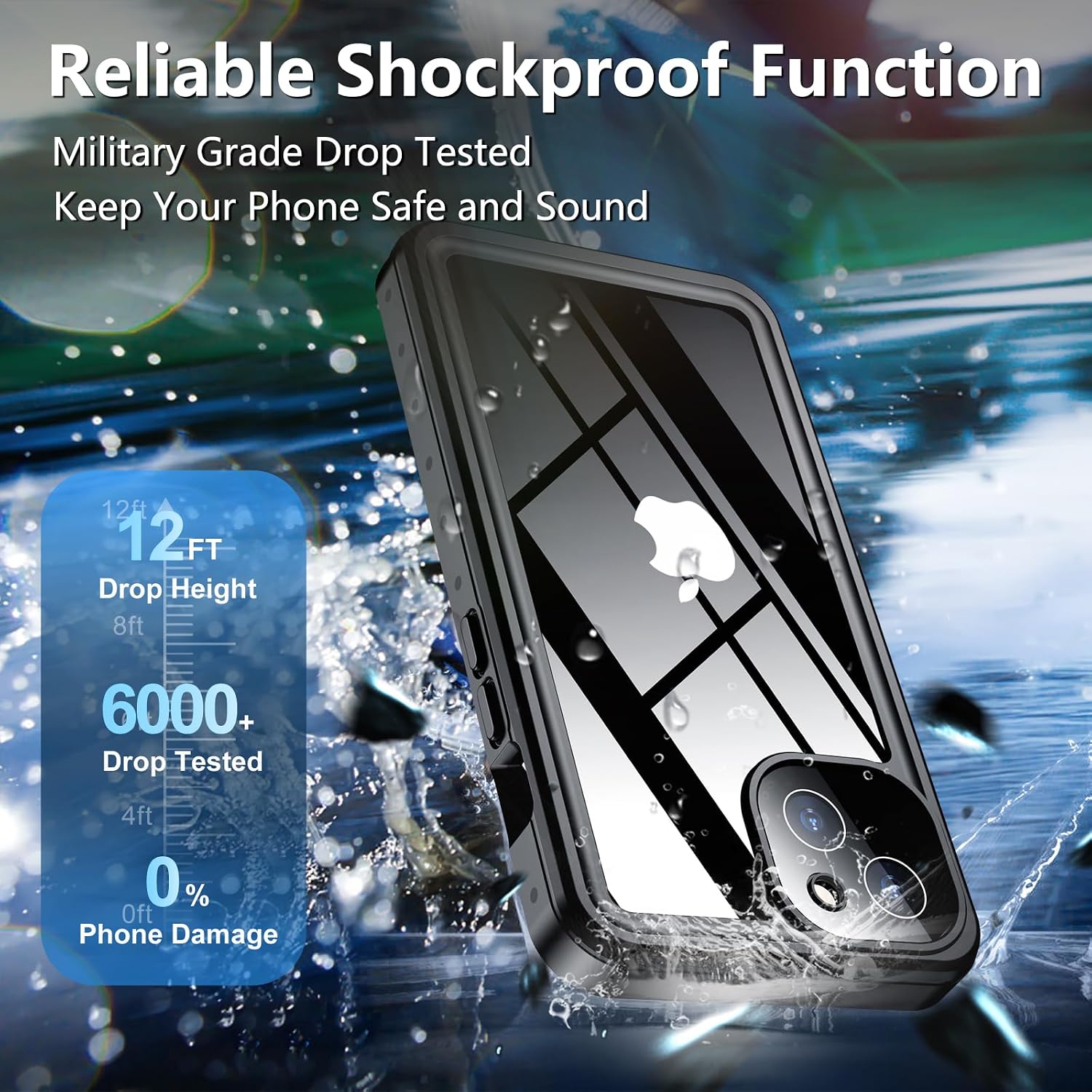 Detalle 2 de SPIDERCASE iPhone 13 waterproof case 12 ft