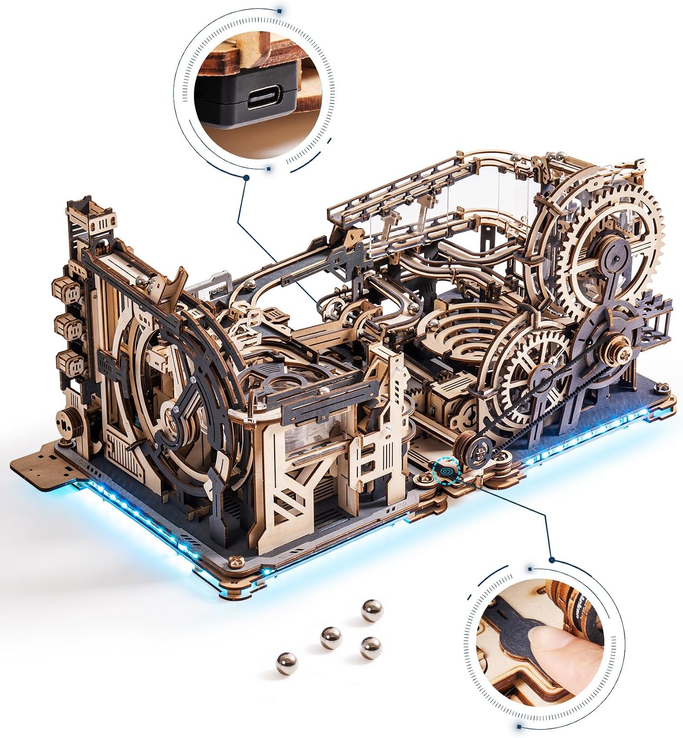 Detalle de ROKR LGC01 Pista per biglie 20 pezzi 3D