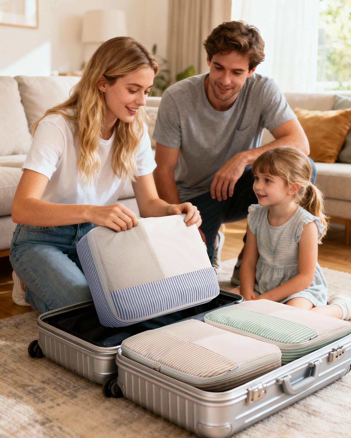 Thumbnail 6 de Narwey 7-piece packing cubes for carry-on luggage
