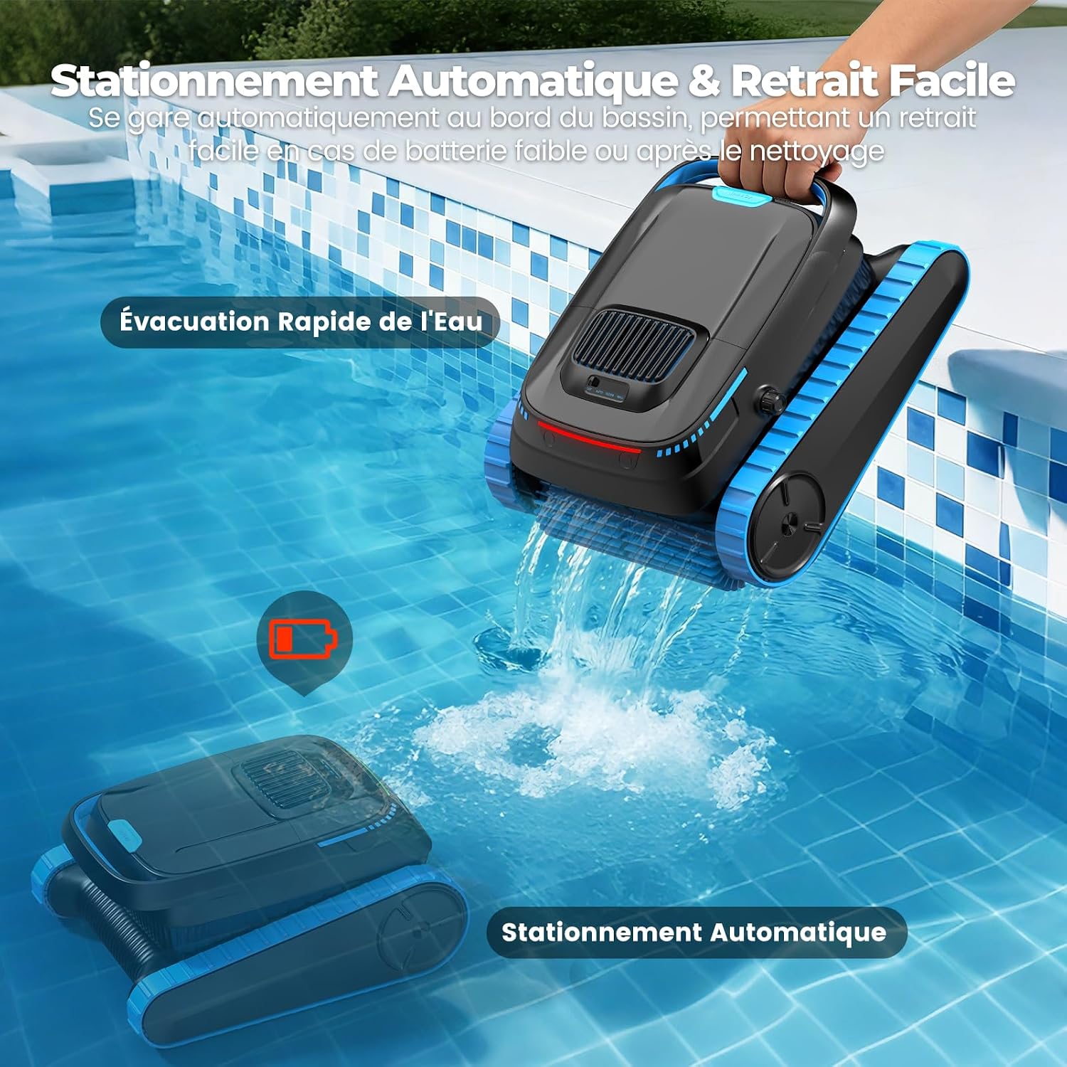 Thumbnail 5 de BOTLUXE PC20 (2026 Mise à Niveau) – Robot de Piscine 170 m², navigation intelligente et contrôle via app