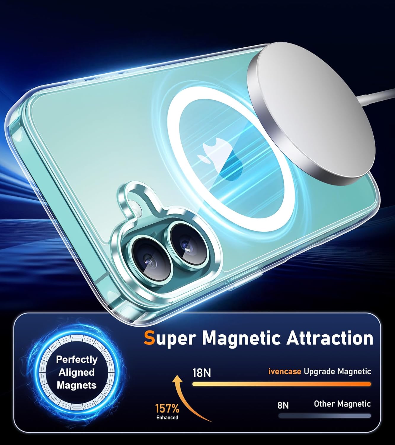 Thumbnail 2 de ivencase Magnetic iPhone 16 case with MagSafe 6.1"