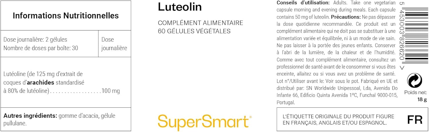 Thumbnail 2 de Lutéoline Supersmart – flavone naturelle antioxydante, extrait de coques d’arachides, vegan et sans gluten