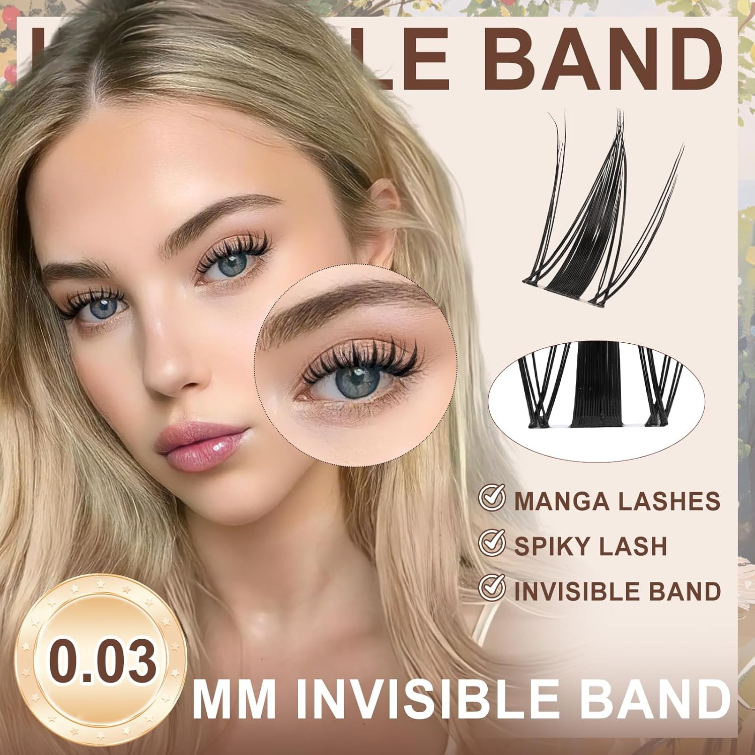 Thumbnail 1 de JMS&JMS Fairy Lash Clusters Kit: Natural Cluster Lashes with Invisible Band (Fairy-8-18mix)
