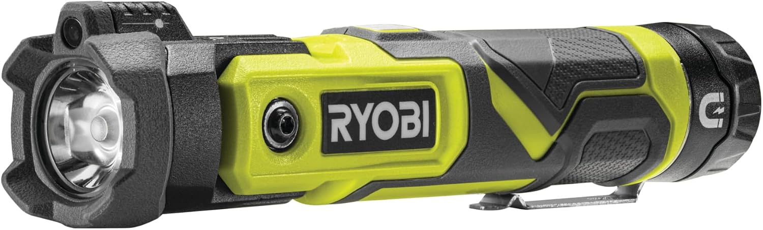 Detalle de RYOBI RLP4-0 Torcia Orientabile LED 4V USB – 640 Lumen, base magnetica e luce multifunzione