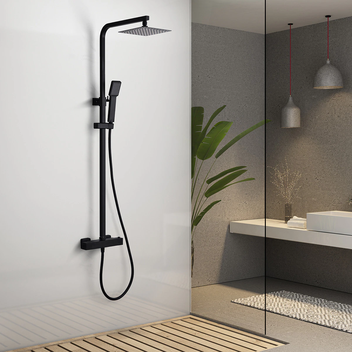 Thumbnail 1 de Imex Conjunto ducha termostática Vigo 95‑141 cm 📺