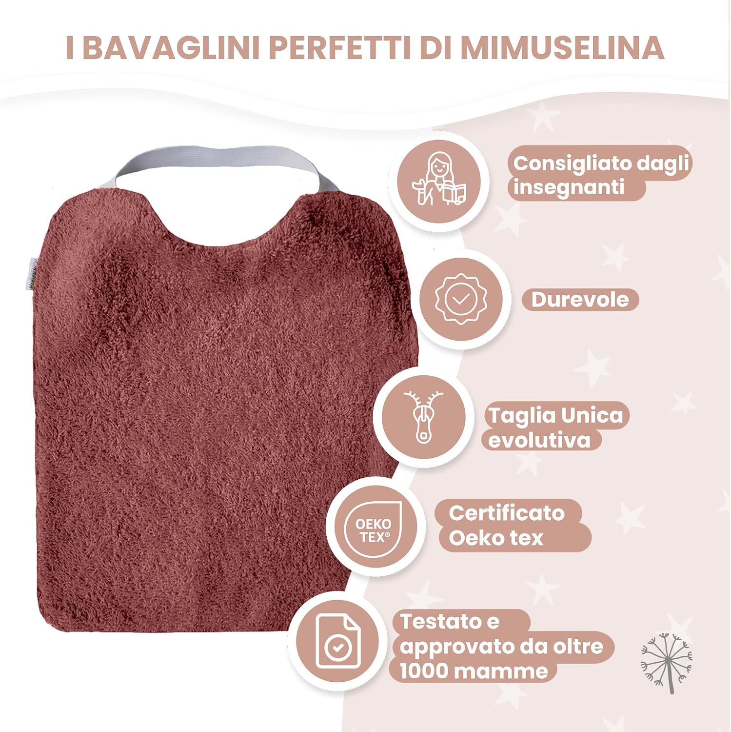 Thumbnail 6 de MIMUSELINA Set 5 bavaglini 29x25 cm
