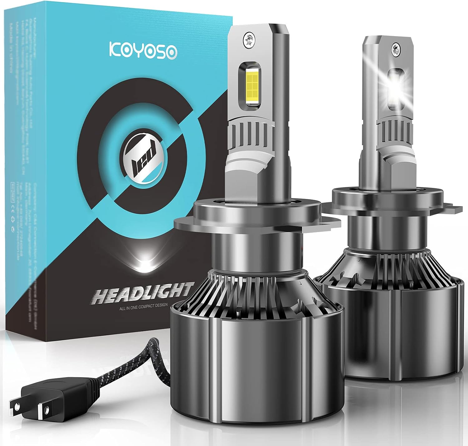 Detalle de KOYOSO Lampadine H7 LED 180W 32000LM 6500K