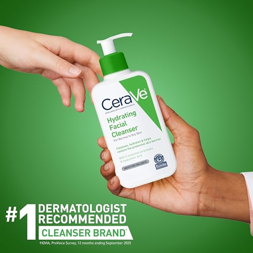 Detalle 2 de CeraVe Hydrating Cleanser with Hyaluronic Acid – Gentle Daily Face Wash for Dry Skin