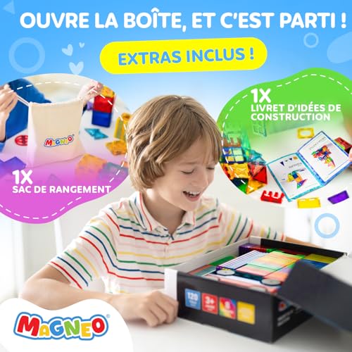 Thumbnail 6 de Magneo Blocs Magnétiques 45 Pièces – Jeu magnétique créatif pour enfants dès 3 ans