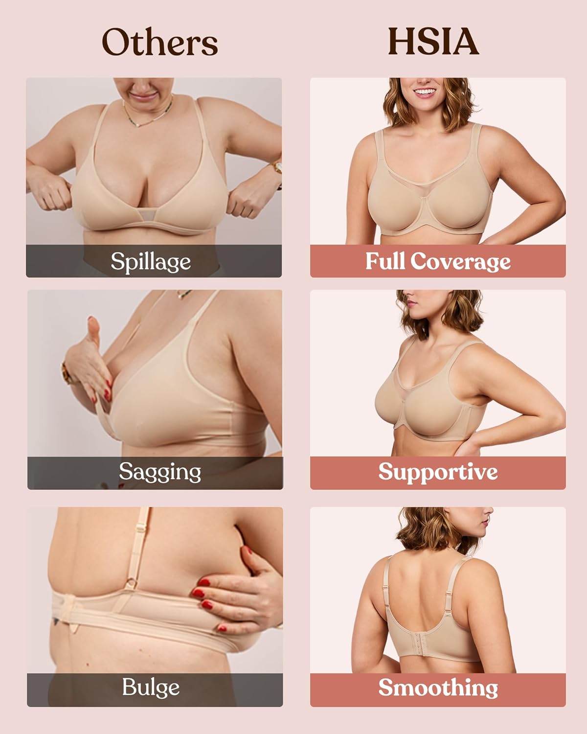 Thumbnail 3 de HSIA Cooling Shaping Full-Coverage Bra (Extra-Large), Underwire Support, Coolcomfort Technology