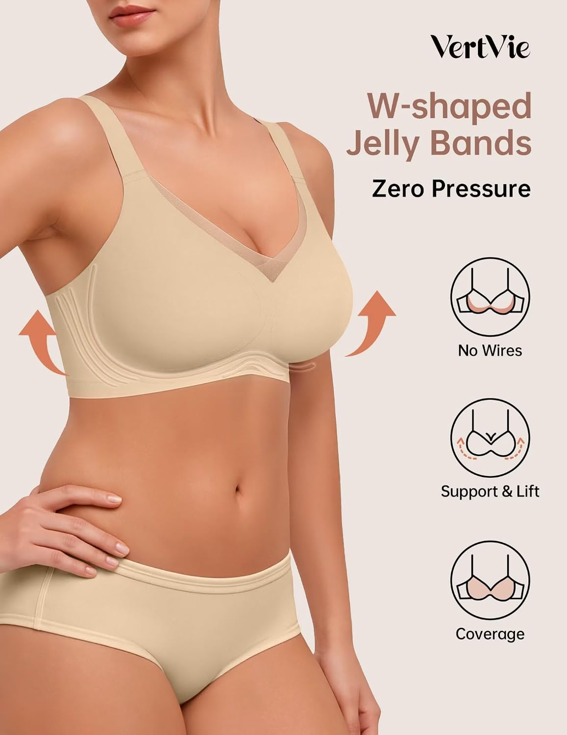 Thumbnail 1 de Vertvie Wireless Seamless Mesh Bra