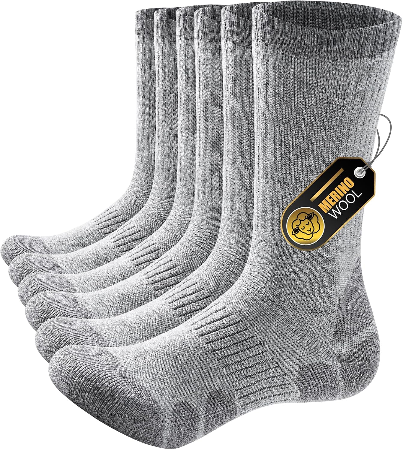 Detalle de PULIOU Merino Socken Thermosocken 3 Paar