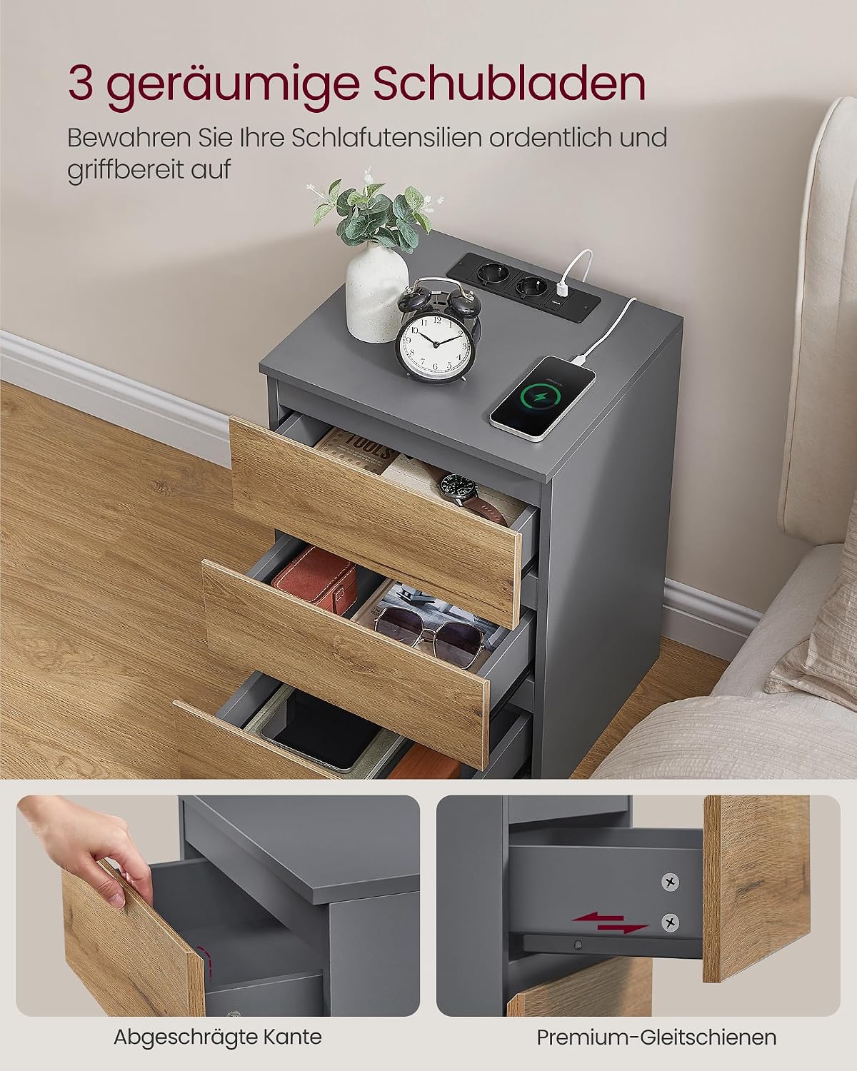 Thumbnail 5 de VASAGLE Kailyn Collection Nachttisch 2er Set