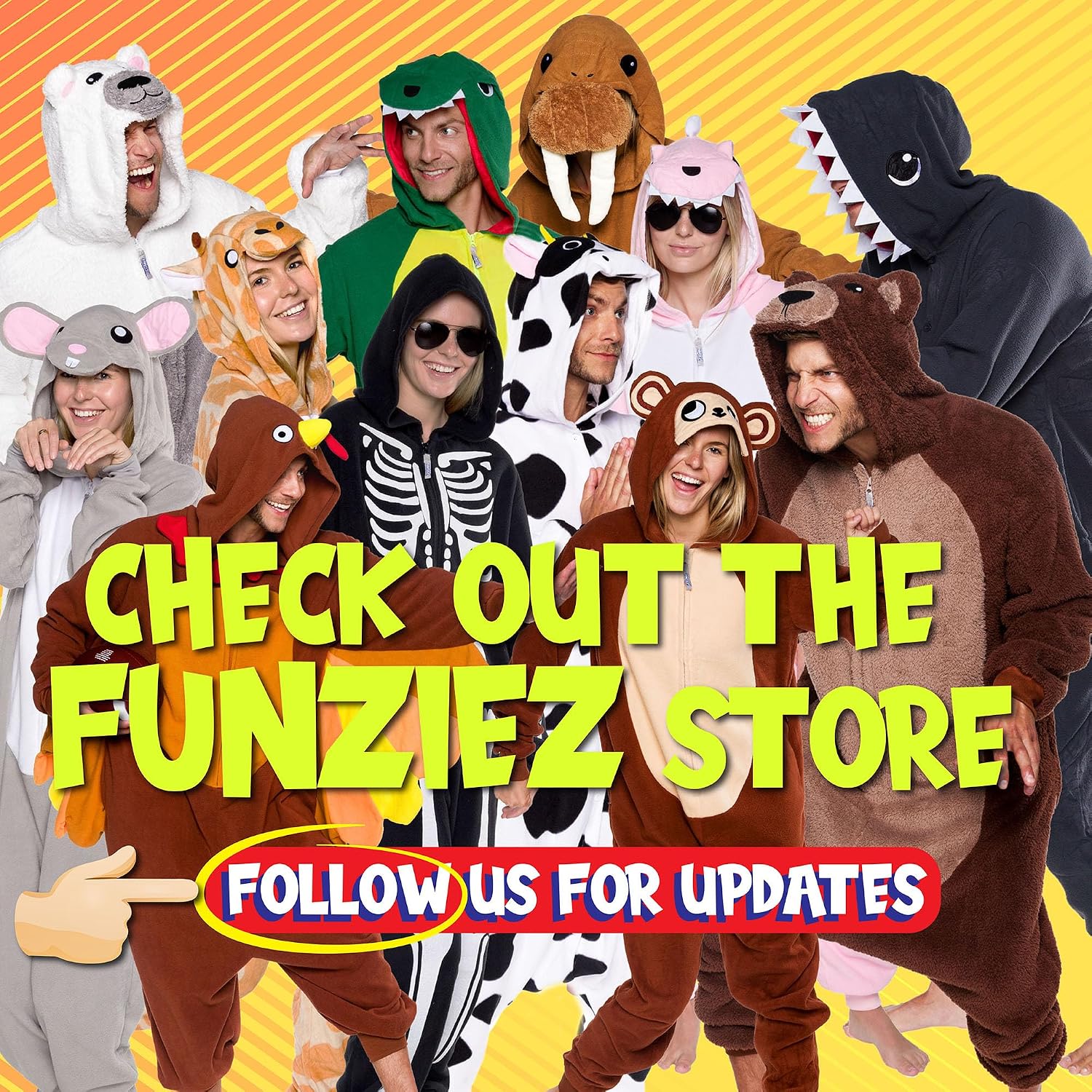 Detalle de Funziez! Adult Animal Onesie Costume with Pockets for Cosplay and Halloween