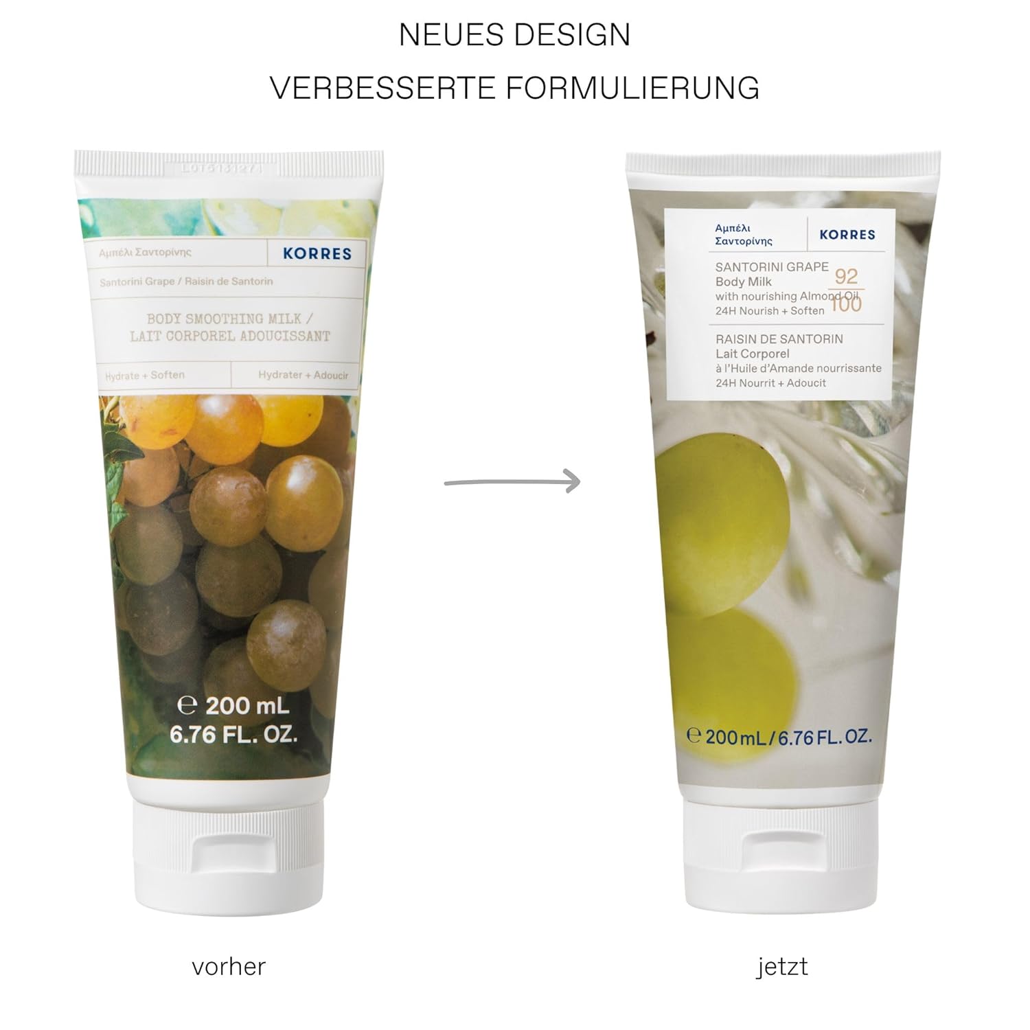 Thumbnail 1 de KORRES Santorini Grape Bodymilk mit pflegendem Mandelöl – vegan, silikon- & parabenfrei (200 ml)