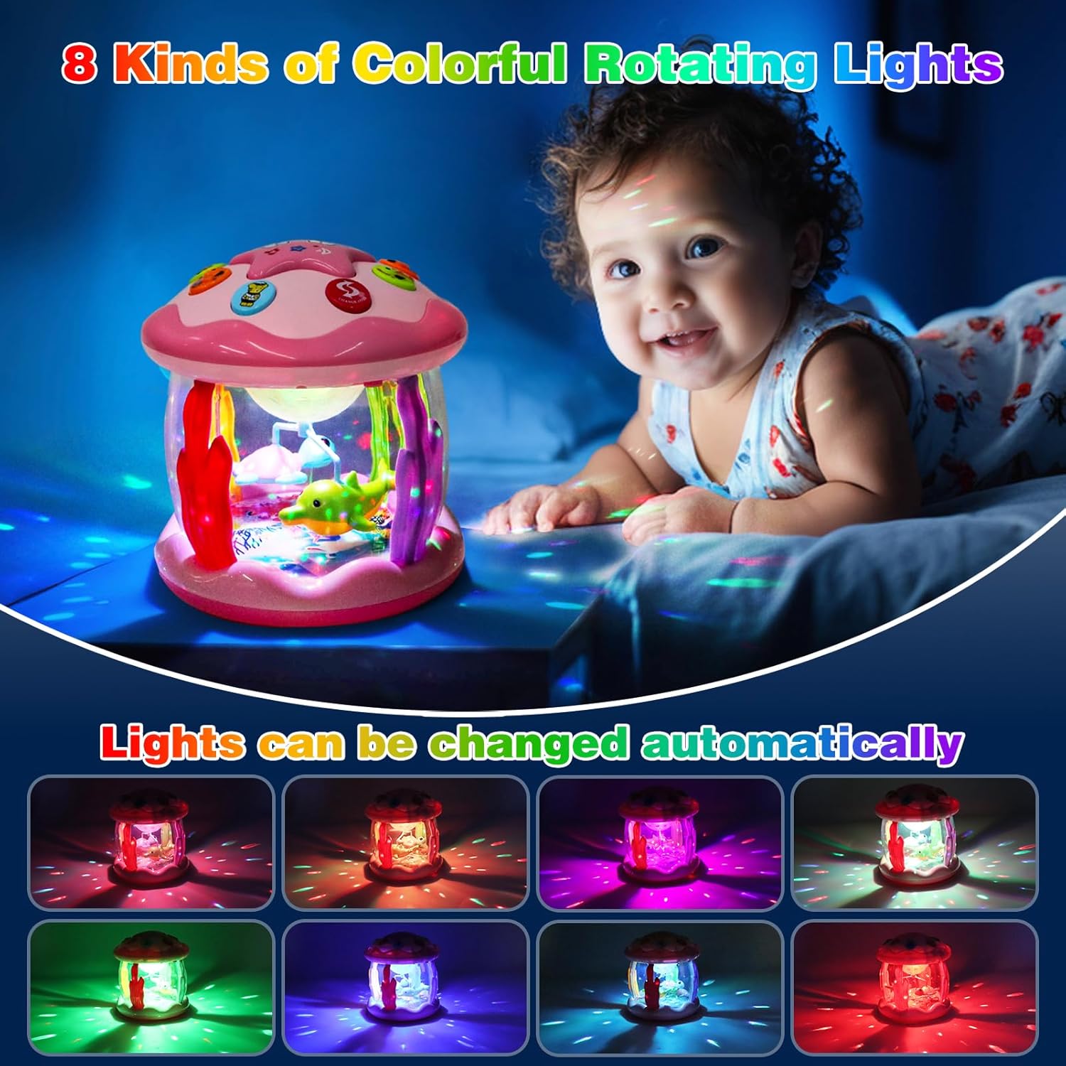Thumbnail 5 de Aboosam Baby Girl Ocean Light-Up Musical Toy 6.7in