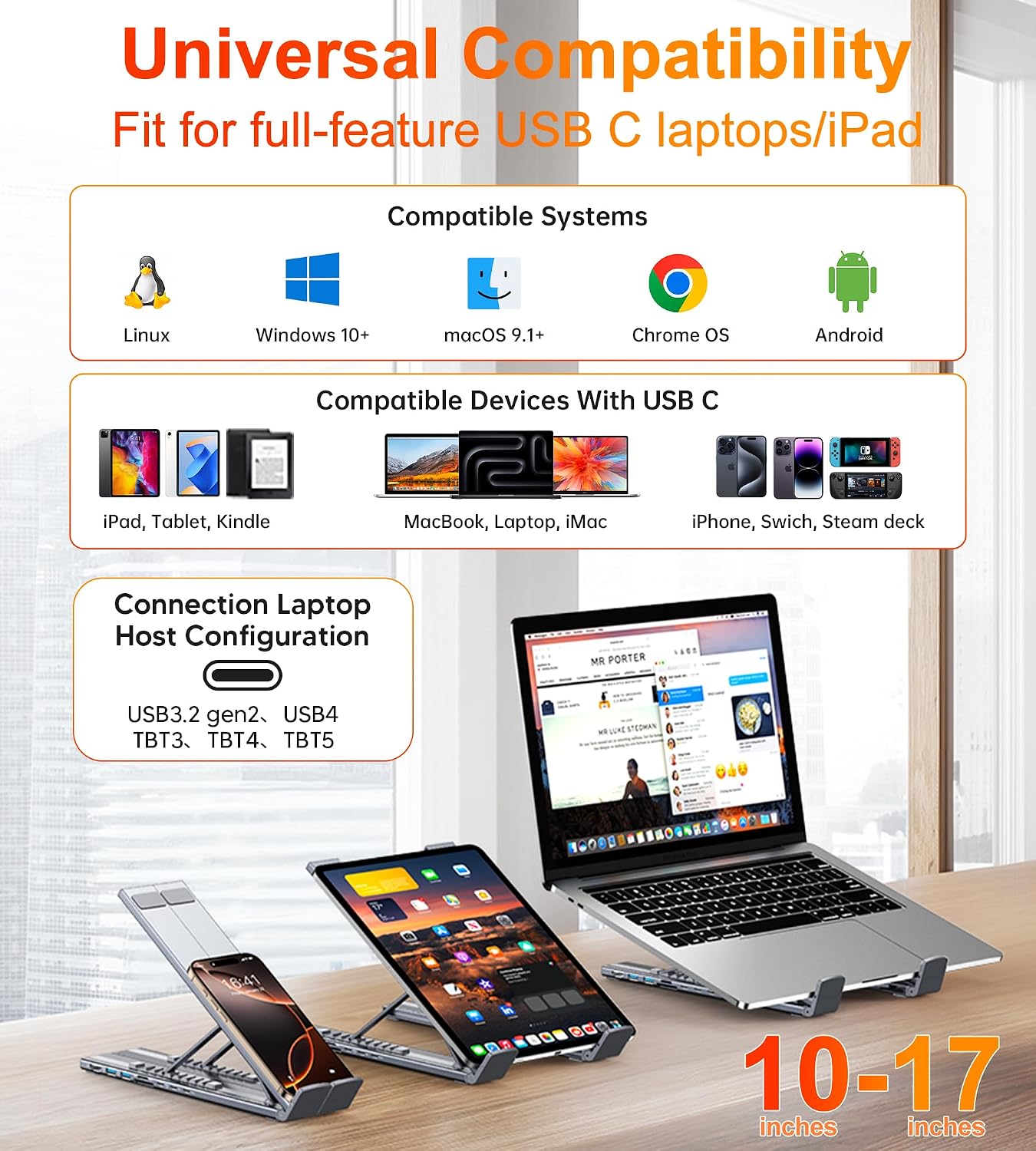 Detalle 2 de Mukiya USB-C Laptop Dockingstation 8 in 1