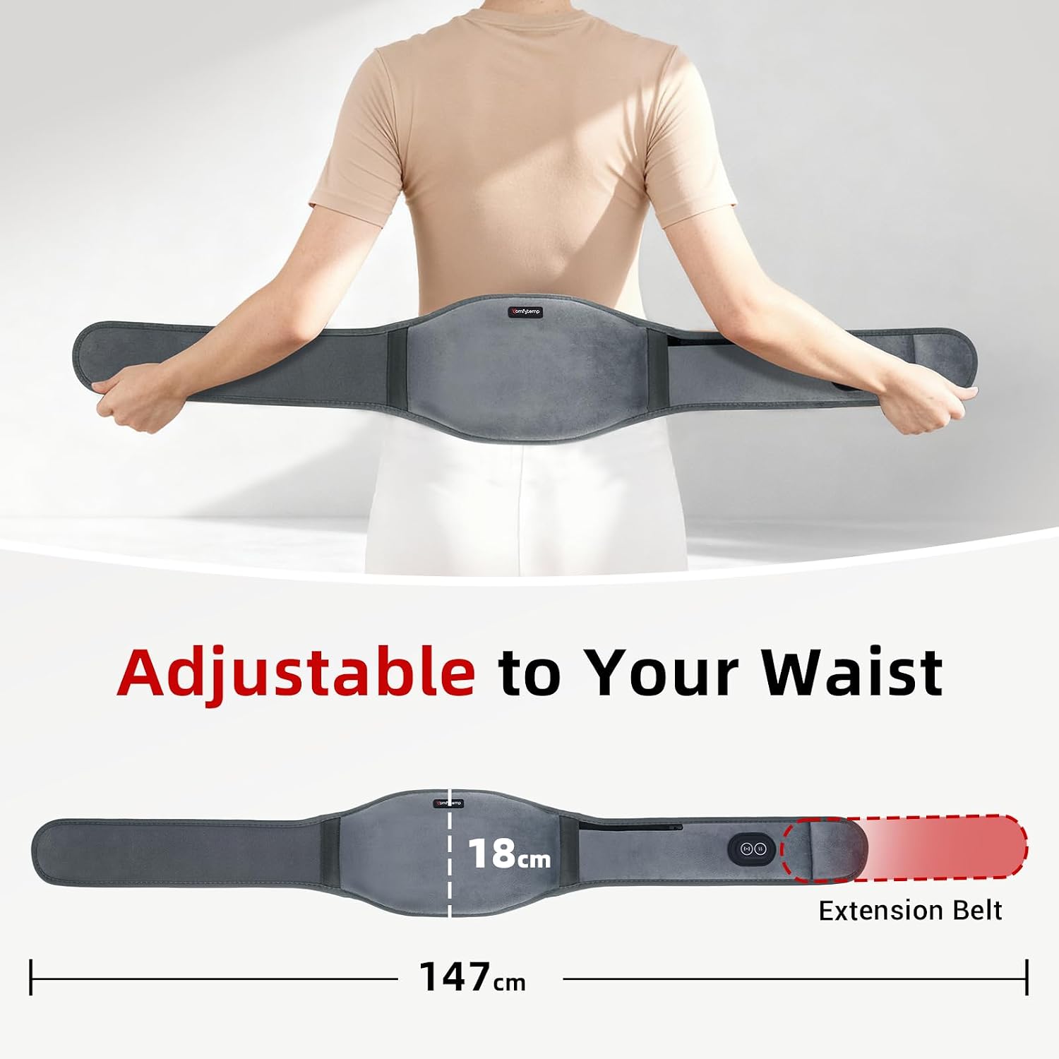 Thumbnail 3 de Comfytemp Cordless Heat Pad for Back Comfort – Portable Heated Waist Belt