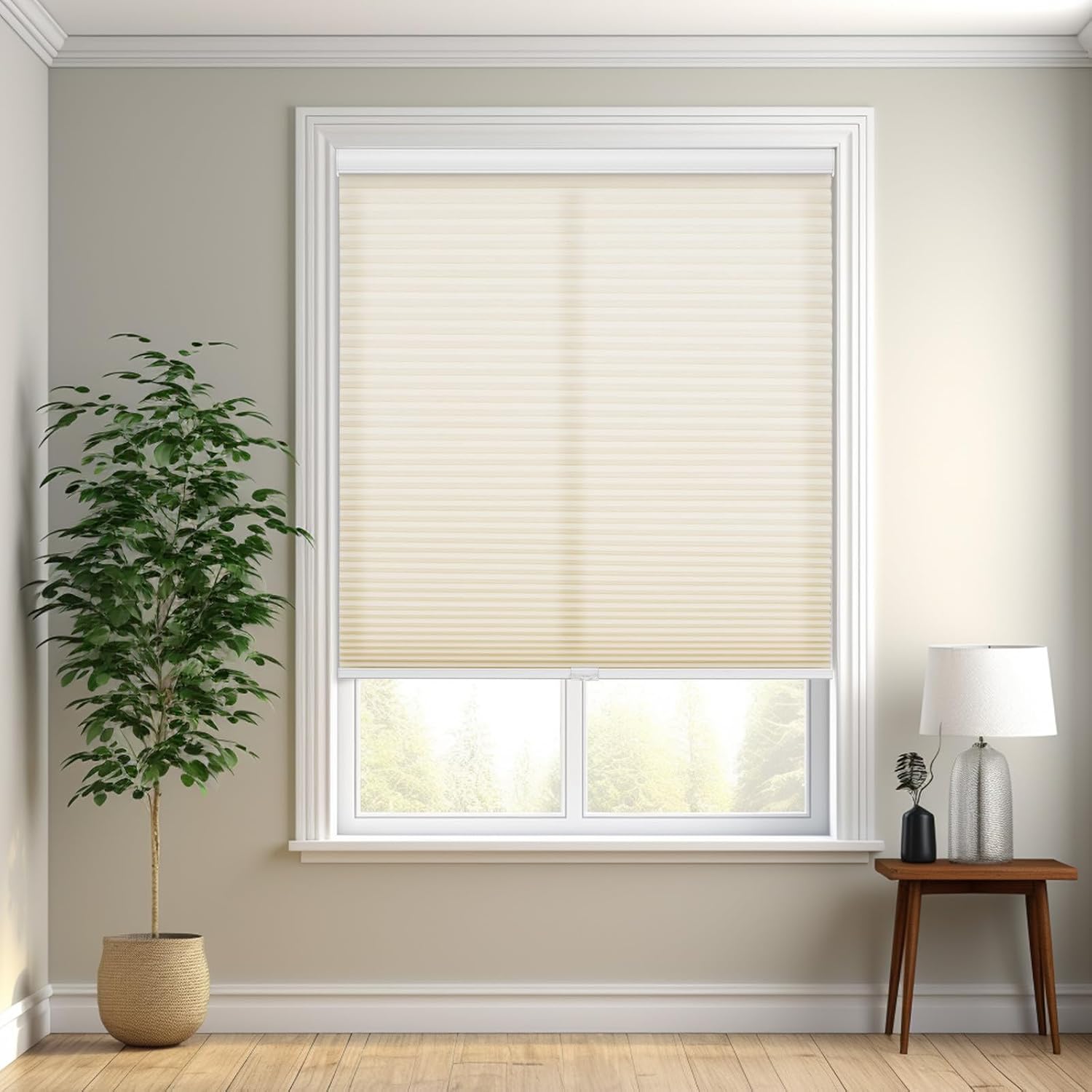 Detalle 1 de Changshade Shade 35" x 48" Cordless Cellular Window Shade, Beige