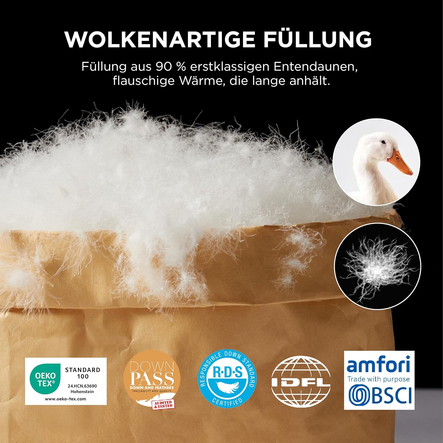 Thumbnail 1 de BEDSURE Daunendecke 135x200 Warm Winter
