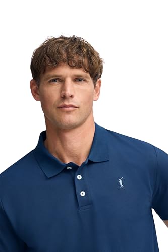 Detalle de Polo Club Polo Uomo Manica Corta Regular Fit in Cotone Morbido con Collo Cannetè e Ricamo Rigby Go