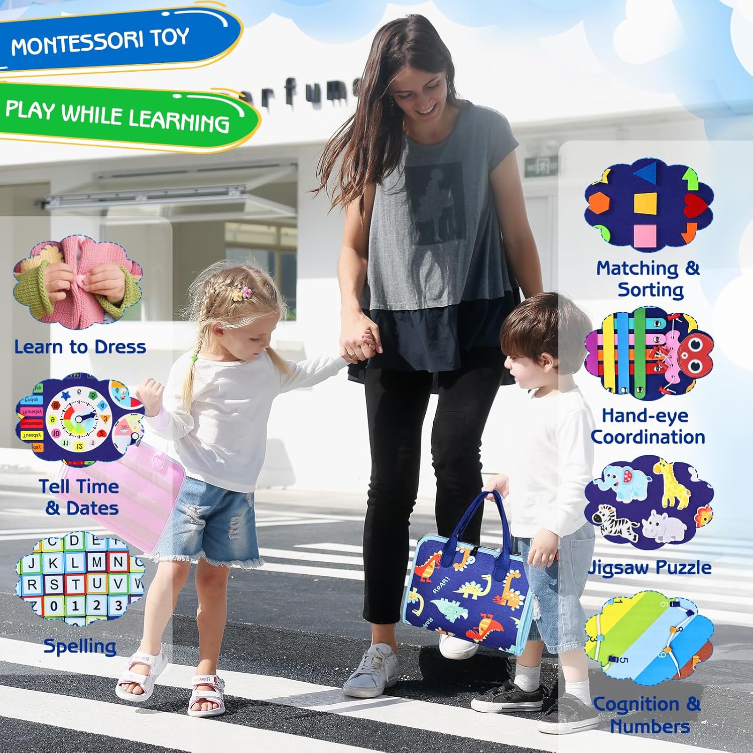 Thumbnail 5 de Esjay Toddler Busy Board 8 pages