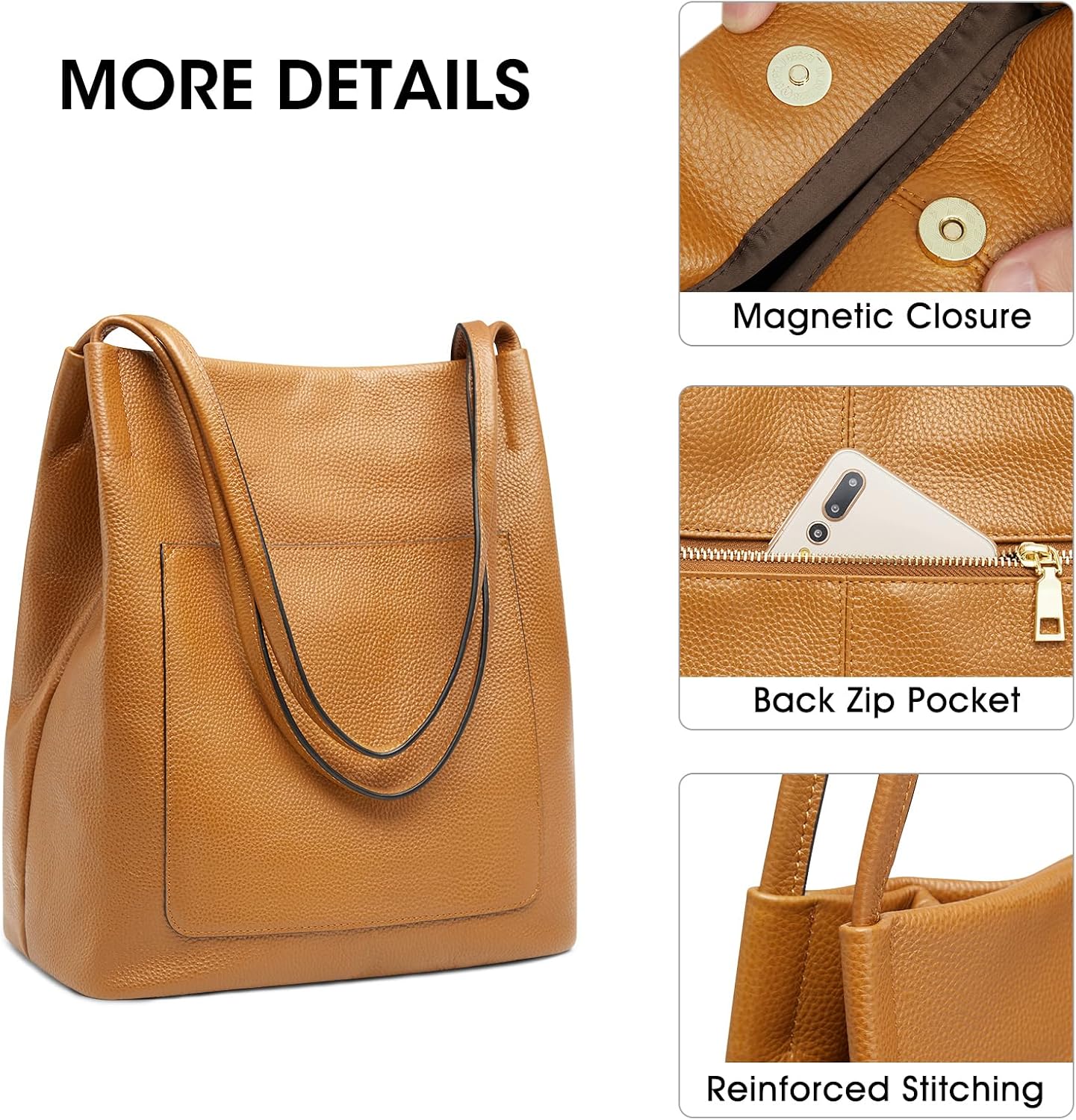 Thumbnail 4 de Kattee Sacs fourre-tout cuir 29,5 cm