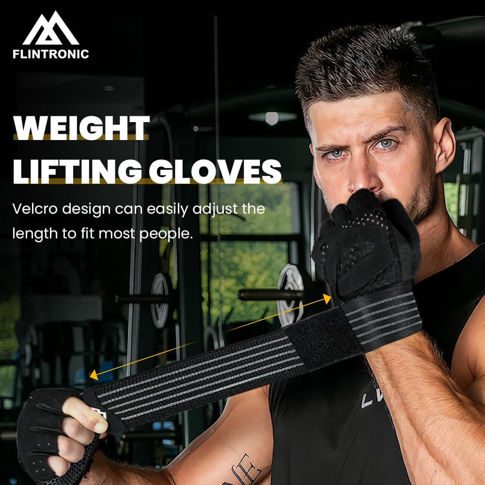 Thumbnail 1 de Gants de Gym Flintronic – Gants de Musculation avec Support de Poignet, Anti-Choc et Anti-Dérapage